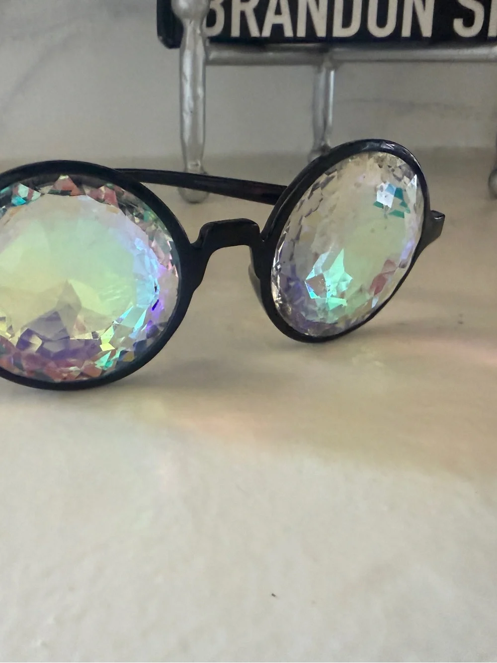 Glofx festival diffraction Novelty Kaleidoscope Party Glasses - Black Frame
